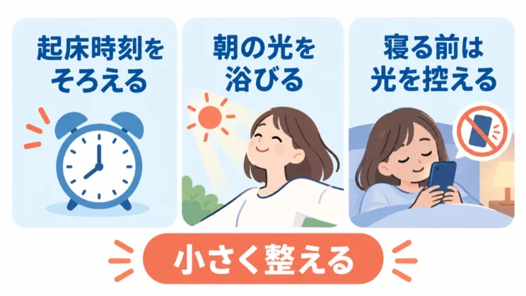 毎日のリズムは、大きく変えるより続けられる小さな調整から整えていけます。