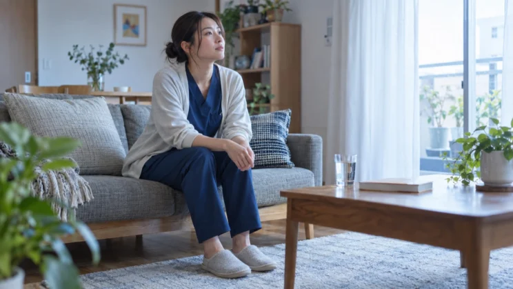 眠れない夜は、いったん寝床を離れて気持ちをほどくのも一つです。