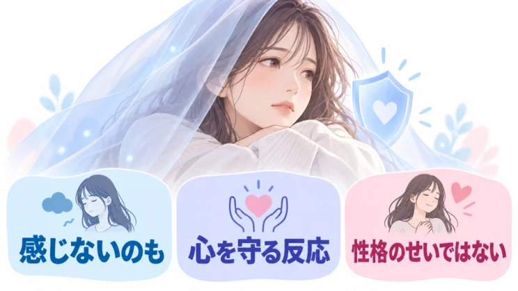 感じにくさは、心が自分を守るために反応を弱めている状態として起こることがあります。