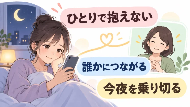 つらい夜は、ひとりで抱えず誰かとつながることを選んでください。
