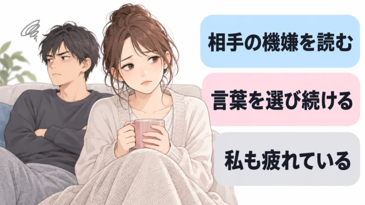 相手の機嫌を読み続ける疲れ