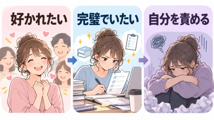 好かれたい気持ちが強いときほど、自分に課した基準を見直す余地があります。