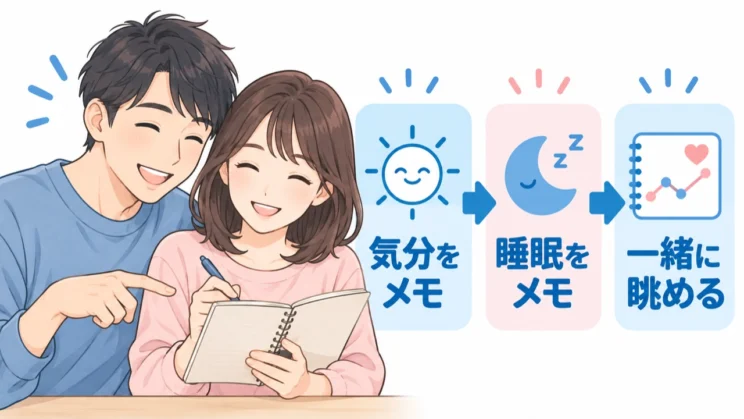 気分と睡眠の記録を一緒に眺める