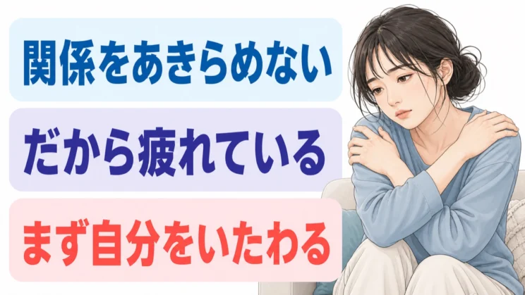 関係をあきらめていないからこそ疲れているときは、まず自分の消耗をいたわってください。