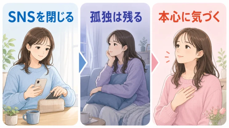 SNSを閉じても孤独が残るなら、それは画面の外にある本心に気づき始めたサインかもしれません。