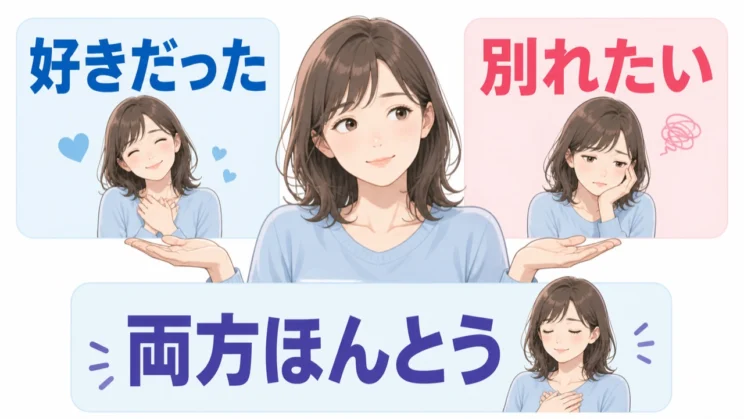 好きだった気持ちと別れたい気持ちは、どちらも本当のこととして同時にあってかまいません。