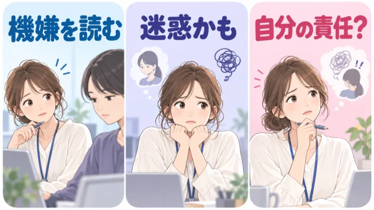 相手の機嫌や負担を自分の責任に感じると、先回りの謝罪が出やすくなります。