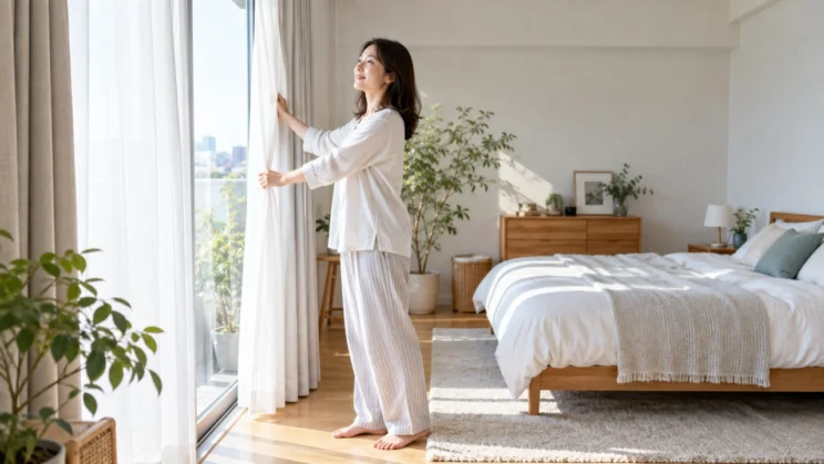 朝の光を浴び、起きる時刻を整えることも眠りを立て直す土台になります。