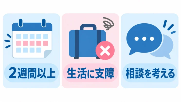 相談を考えるサイン