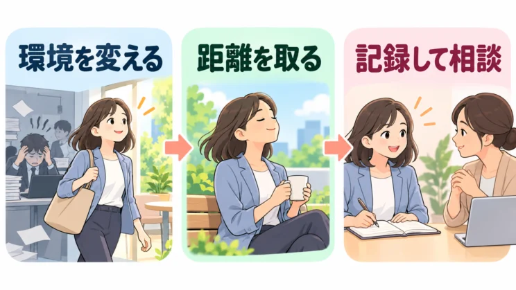 努力だけでは変えにくい環境なら、距離や相談先を考えます。